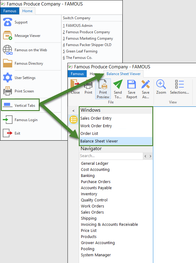 screenshot of Famous Software